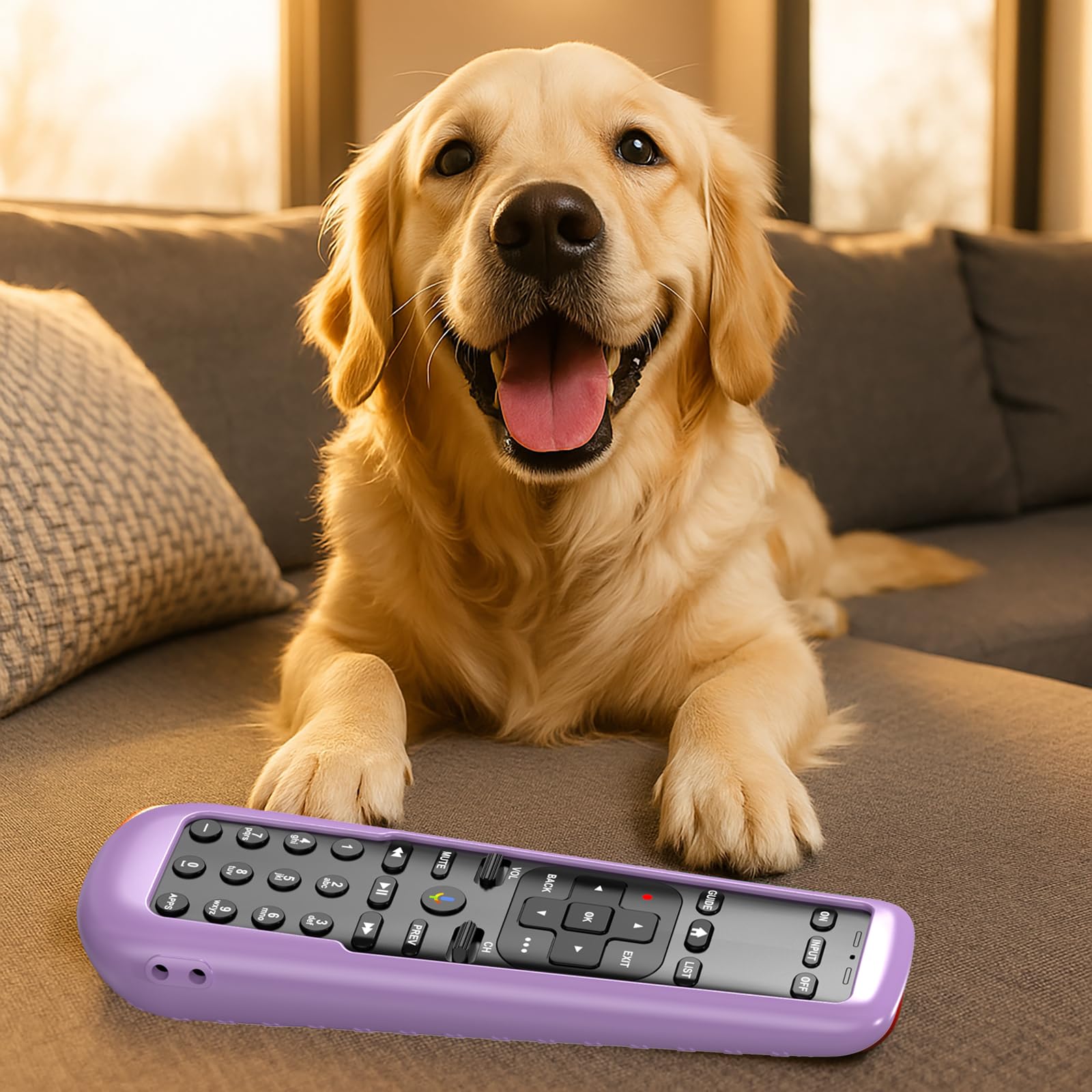 Paquete de 4 fundas para mando a distancia DirecTV, funda para receptor AT&T TV Now C71KW / RC82V, funda para control remoto por voz, color morado, azul, verde y negro