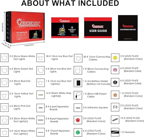 Miniatura 6 de BRIKSMAX Kit de iluminación LED para jardines de la ciudad, compatible con el modelo de bloques de construcción Lego 71741, no incluye el juego de