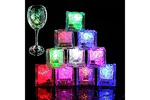 Glow Ice Cubes for Drinks, 96 Pack Multicolor Waterproof LED Light Up Ice Cubes