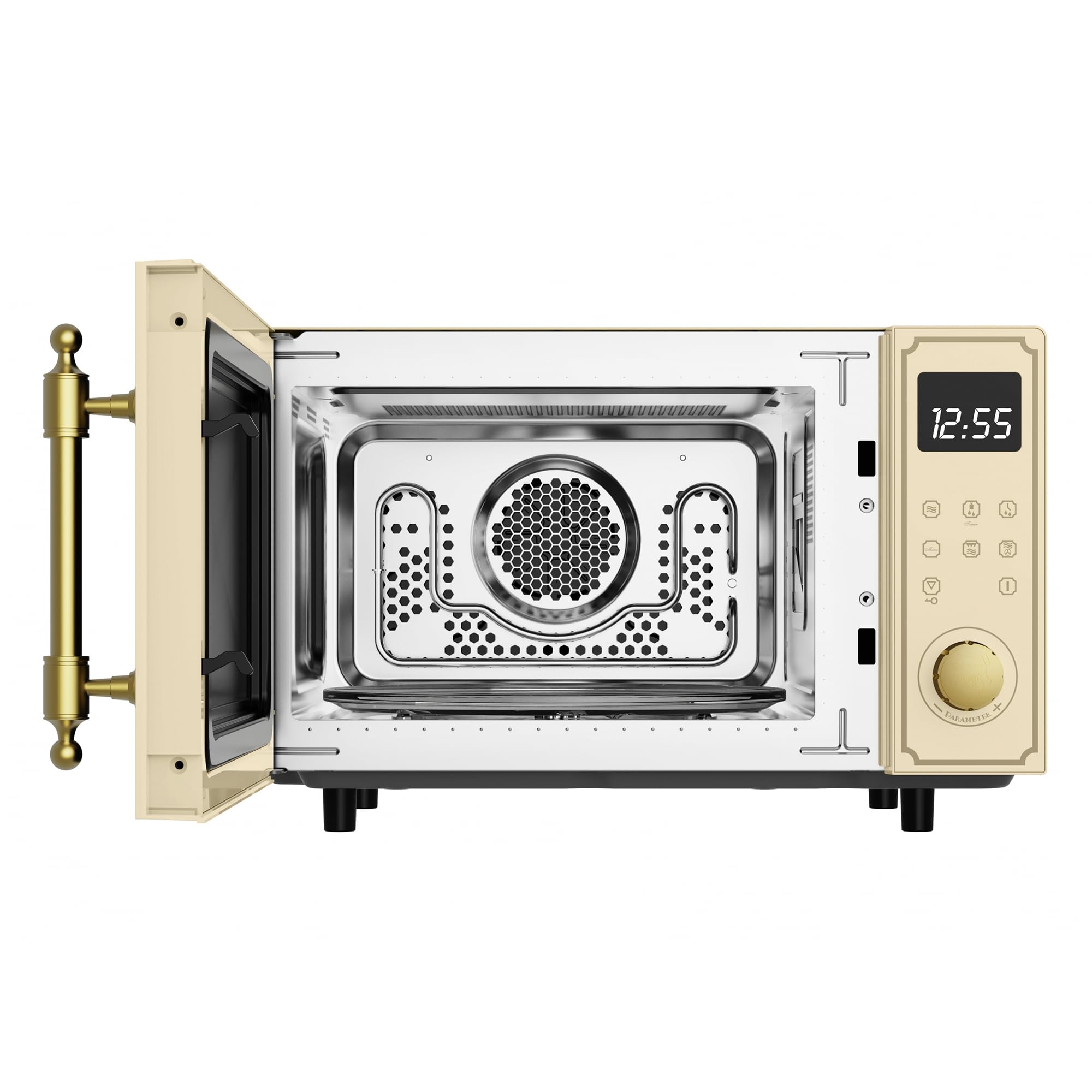 Kaiser Empire très exclusive micro-ondes/capacité 25 l/avec grill et Air Chaud/1000 W/barbecue/ 2300 W Air chaud/Full touchcontrol Contrôle/Poignée de porte en métal bronze/21 fonctions/