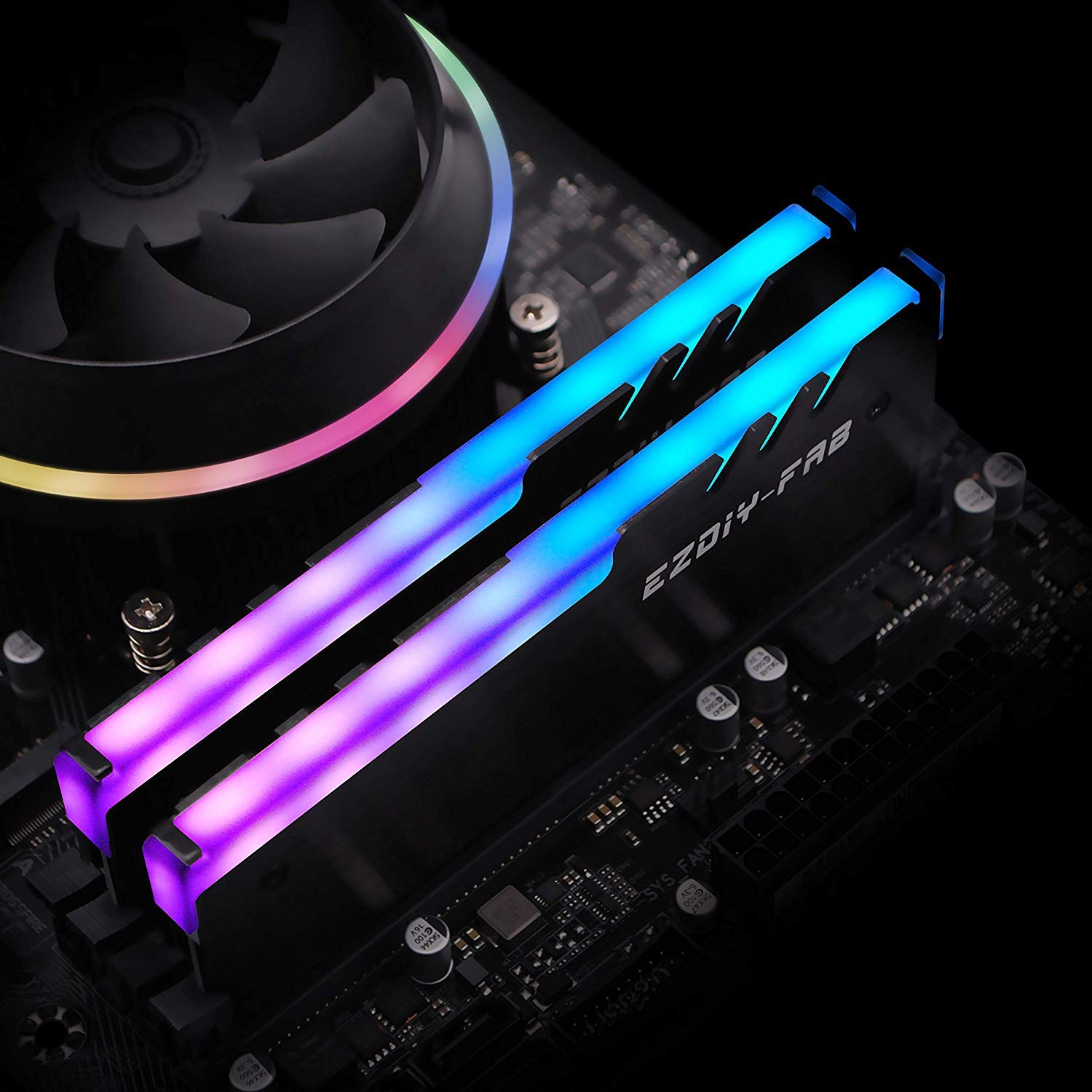 Amazon | EZDIY-FAB RGB RAM 冷却 メモリヒートシンク