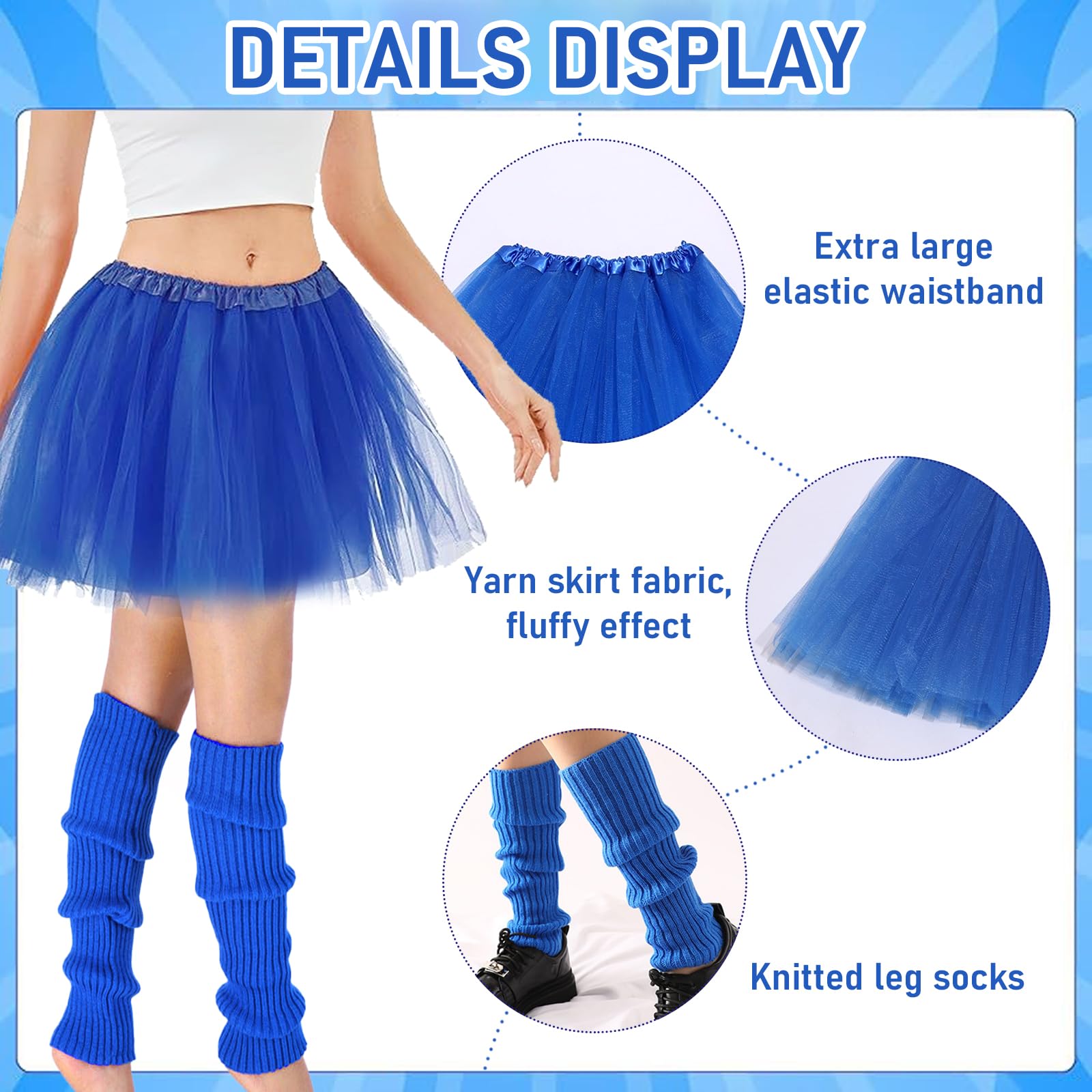 EDLMKM Blue Cookie Costume Women, Cute Cookie Costume, Monster Headband Women Girls Kids - Image 3