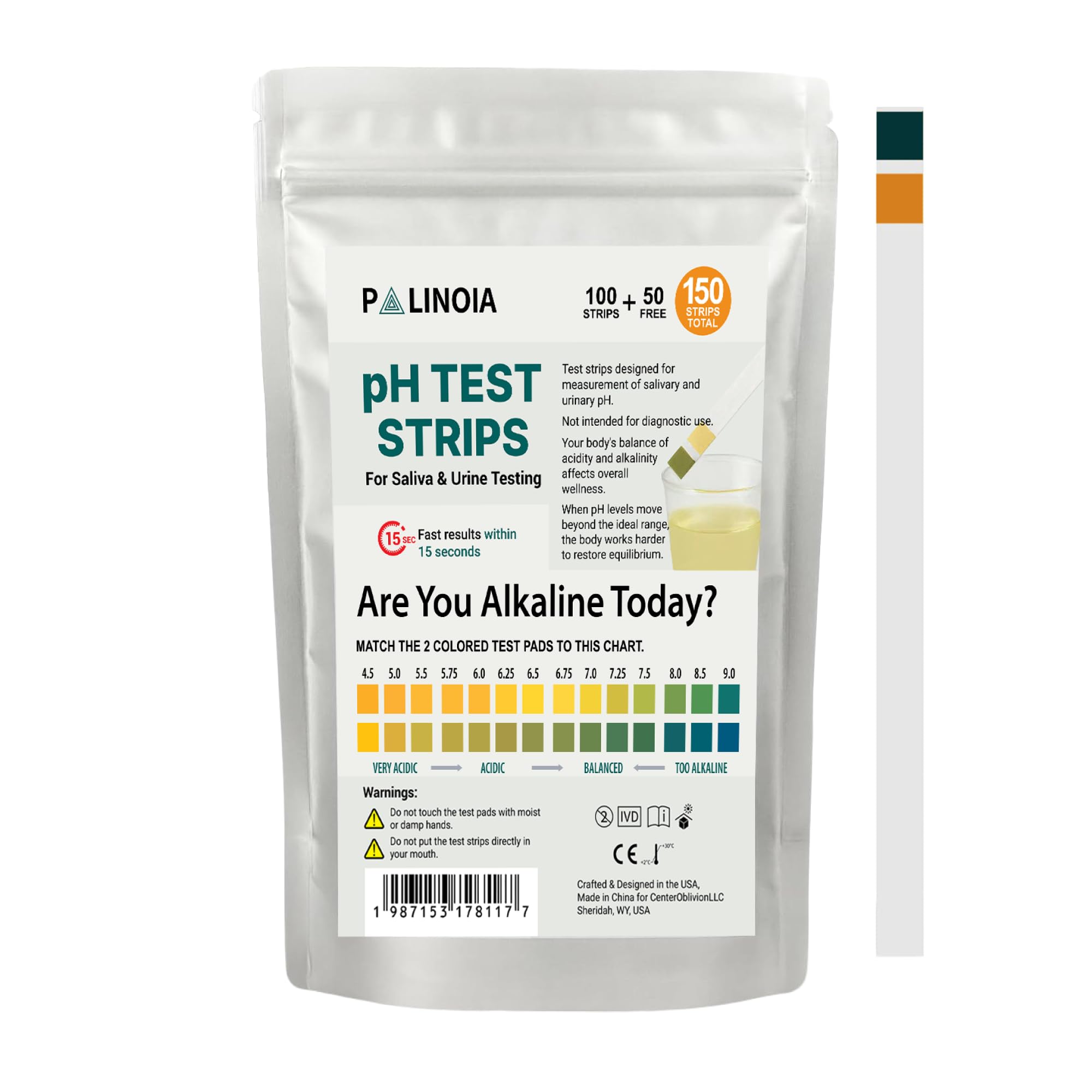 pH Test Strips - Monitor Your Body's Balance -1