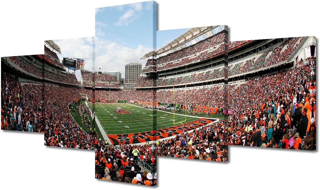 American Sports Wall Decor Bengals Sports Stadium 5 Pieces