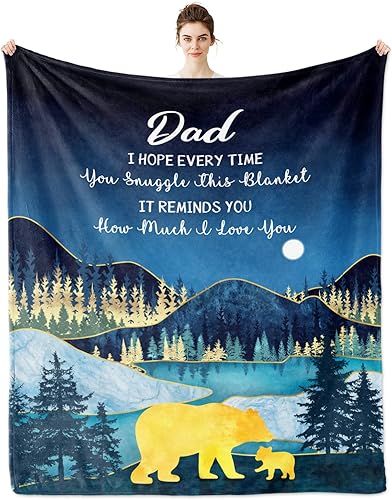 Regalos para papá, manta de 60 x 50 pulgadas, regalos de cumpleaños para papá, regalos para papá de hijahijo, regalos para el mejor papá del mundo,