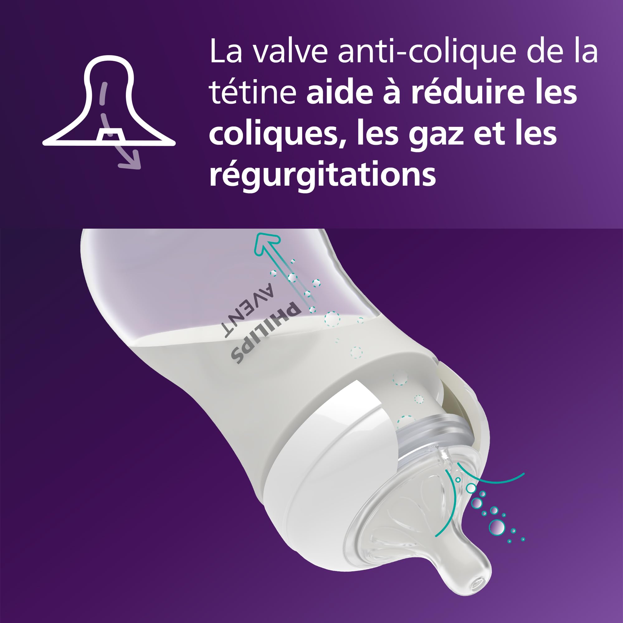 Philips Avent Lot de 2 tétines pour biberon à Réponse Naturelle 0% BPA, Débit 5 pour Bébé de 6 mois + (modèle SCY965/02) - 5