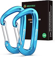 Brotree Karabiner mit 1200kg Belastbarkeit Schwerlast 12KN Karabinerhaken Schnellverschluss für Hängematten, Camping, Wandern, Rucksack