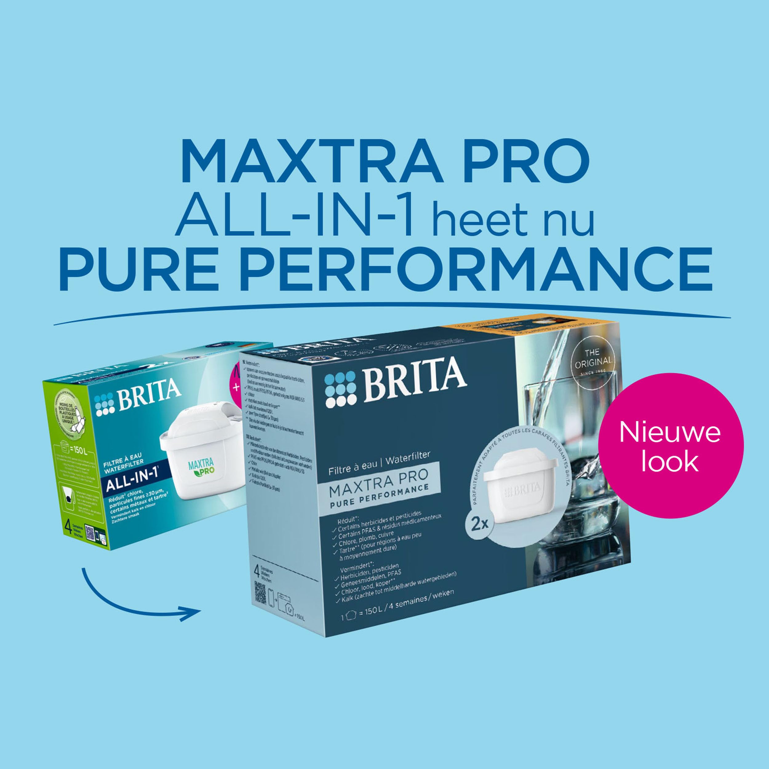 BRITA Pack von 2 Maxtra Pro All-1-Patronen Kartusche für Karaffenfilter