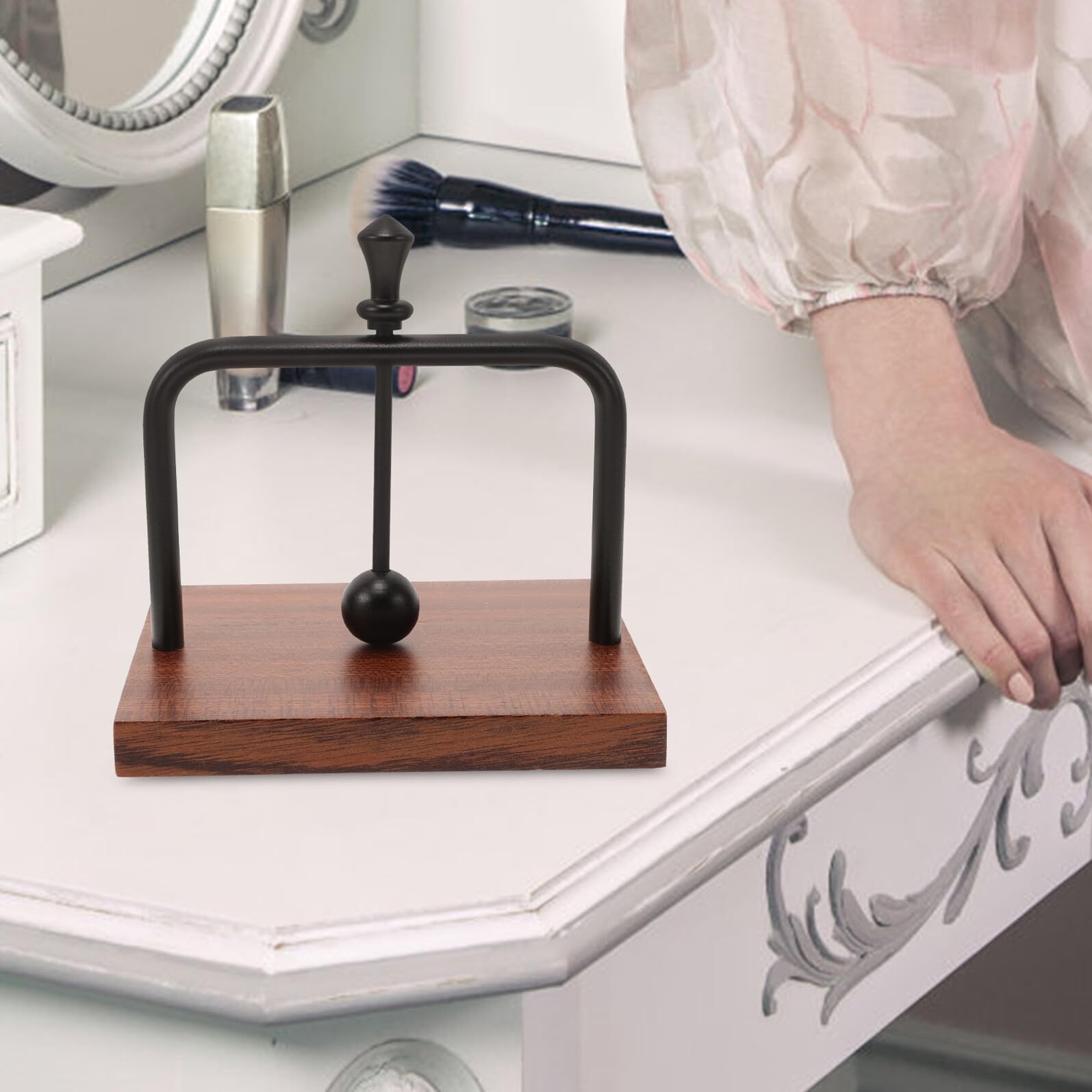 Uonlytech Servilletas y Diseño Elegante Vertical Dispensador de Madera Negra Estructura Sólida para Mesas en Cafeterías y Hogares