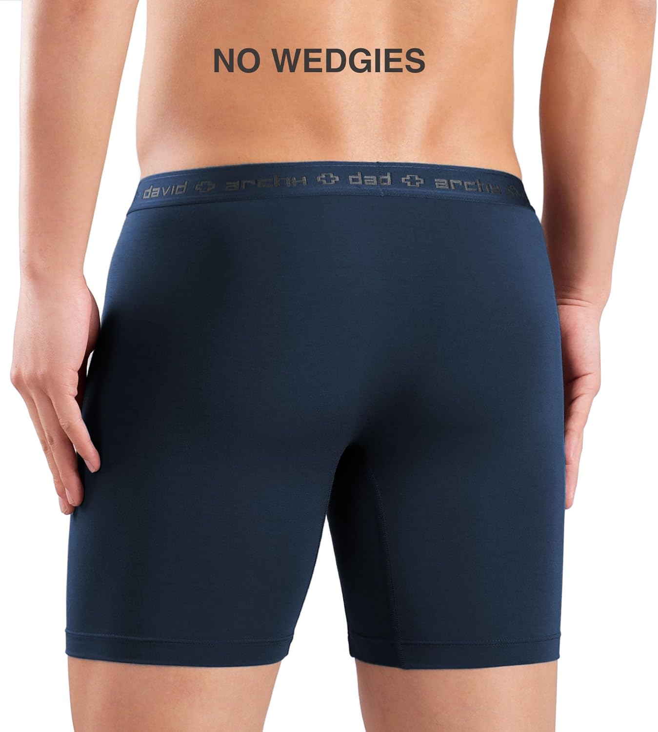 DAVID ARCHY Men's Underwear Boxer Briefs with Fly, Dual Pouch Modal Design, Support Fit, Multipack - Image 2