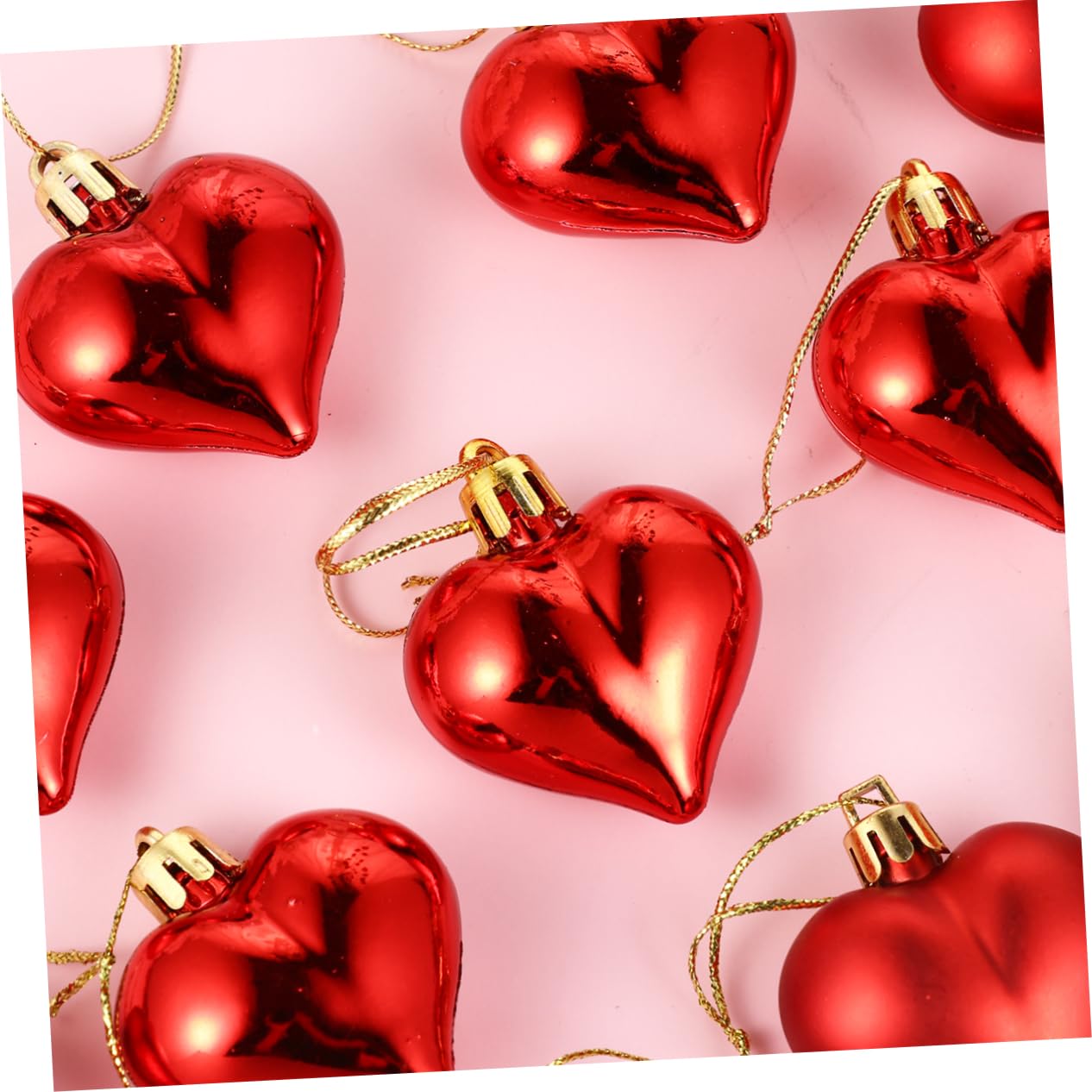 MAGICLULU 108stücke Teiliges Romantischer Herz-hängedekorationen Für Hochzeiten Valentinstag Und Partys Rote Love Heart Ornamente Für Romantische Ihrem Zuhause