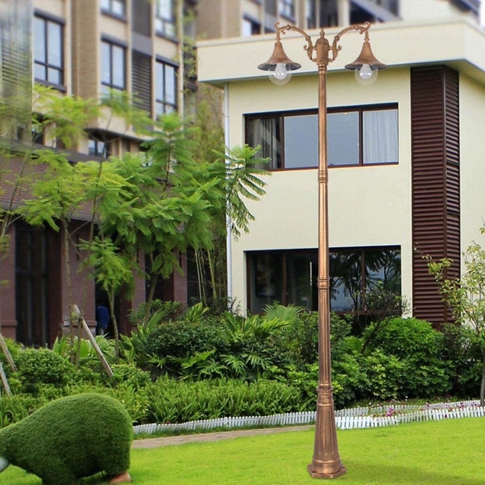 Latarnie Zewnętrzne, antykorozyjne aluminiowe słupki Wodoodporne latarnie uliczne Villa Garden Lampa z wysokim słupem Dziedziniec Ogród Trawnik Przezroczyste szkło Latarnia słupkowa Lampa słupkowa (wy