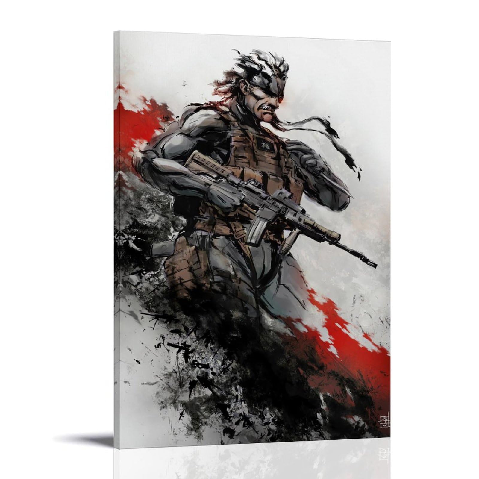 LNLEXTAR Metal Gear Solid Snake Poster Pintura Decorativa Lienzo Arte de Pared Salón Póster Dormitorio Pintura, Arte de Pared Impresión de Imagen Moderna Decoración de Habitación Familiar 24 x 36