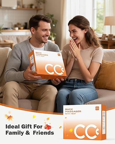 Miniatura 9 de Masajeador de espalda con calor, masajeadores de cuello Shiatsu 2 en 1 con amasamiento de tejido profundo 3D y calefacción de doble cara para