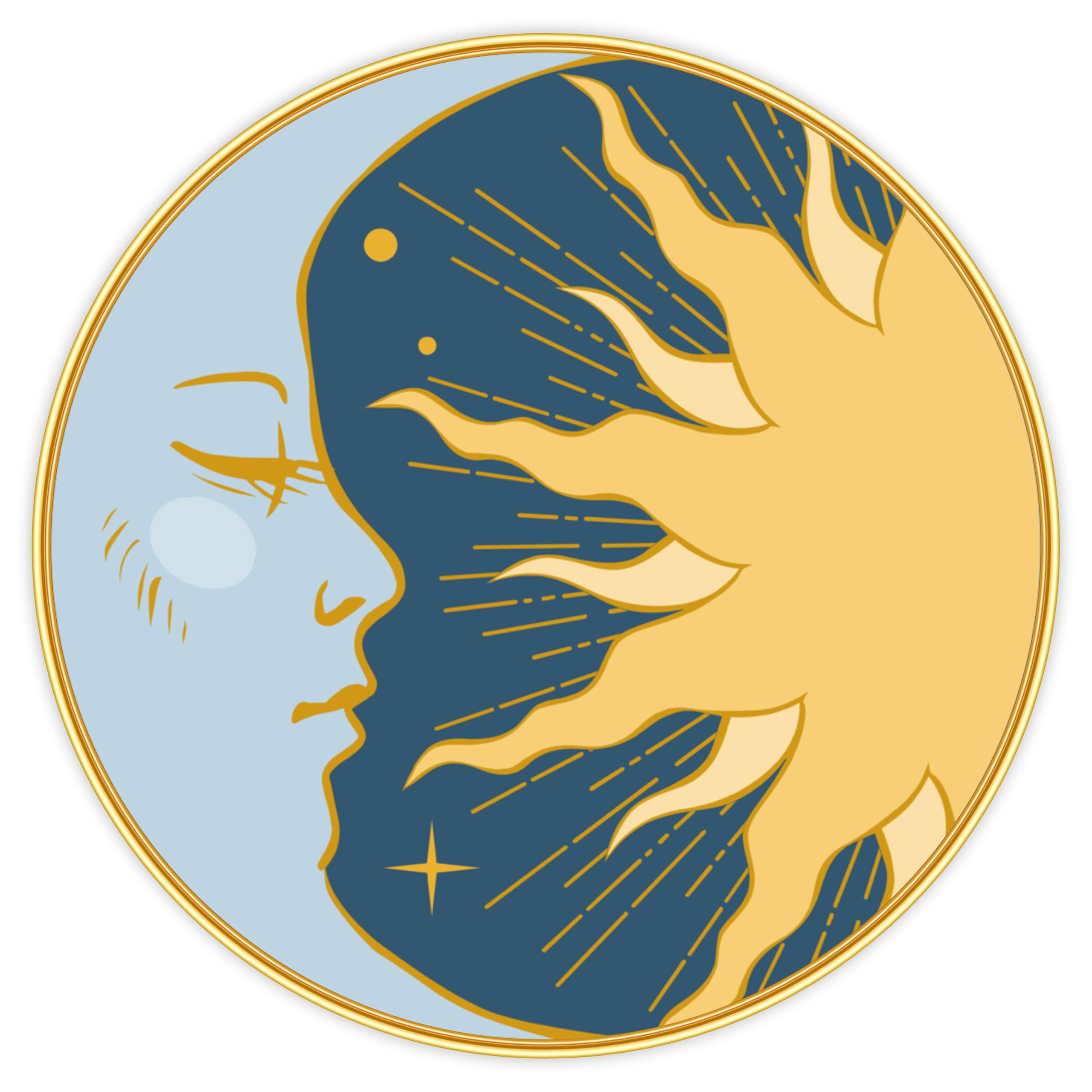 Livin'luxe Sun & Moon Painting - Modern Art -2 Livin'luxe Sun & Moon Painting - Modern Art -2