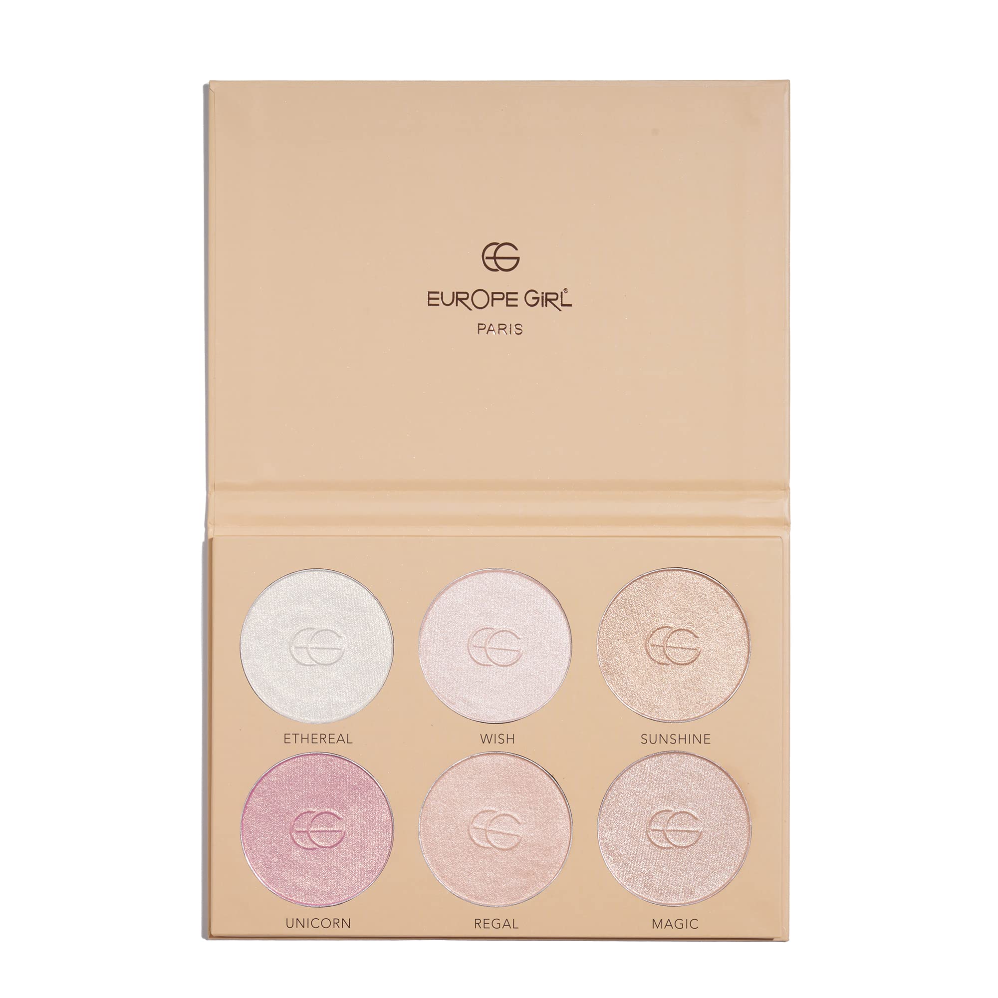 Europe Girl After Glow Highlighter | Powder Palette Shimmer Highlighters | Face Makeup Illuminator | Smooth, Dewy, Versatile & Long Lasting |Shimmer Highlight Powder Suit All Skin Tones