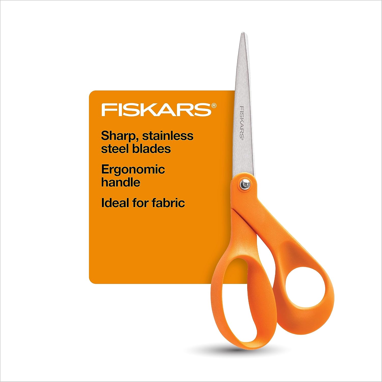 Fiskars RazorEdge Fabric Scissors - 9" Heavy Duty Fabric Shears with Ergonomic Handle & Original Orange Handled Scissors - Ergonomically Contoured - 8" Stainless Steel - Paper and Fabric