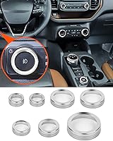 Vista 23 de Savadicar CKT01 Billet - Juegos de molduras de perillas de control de aluminio billet, faros/4WD/HVAC, biseles de anillos de perillas de control