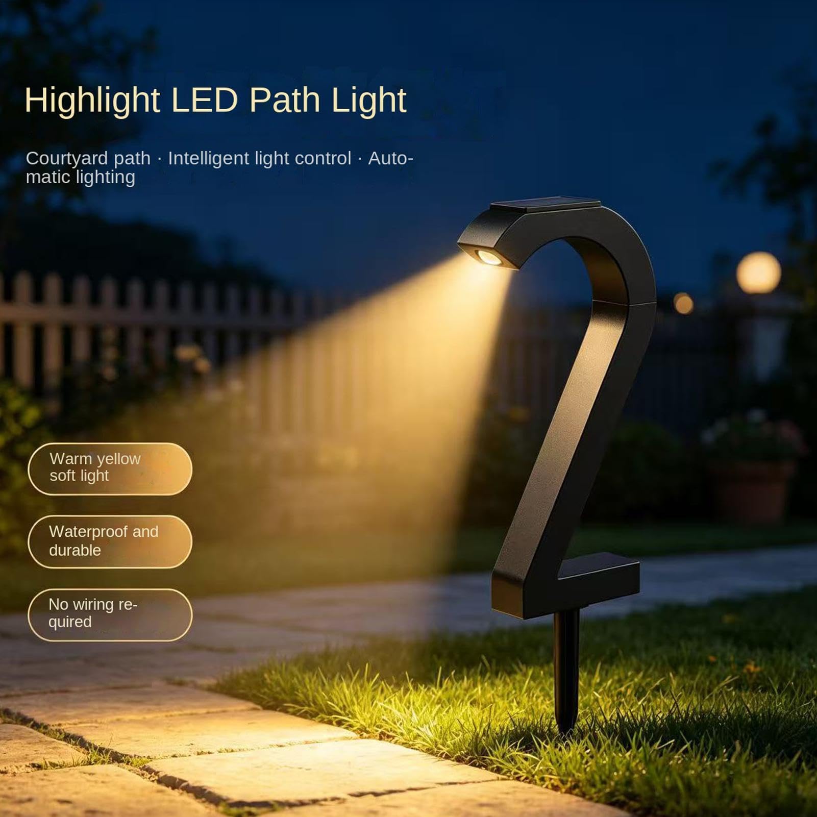 Lampes Solaires D' Lampe D'Éclairage Étanche Sur Piquet Forme Numéro 2