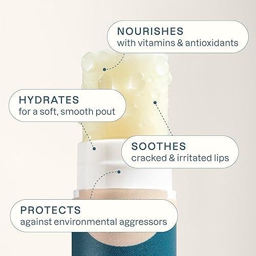 Miniatura 4 de Cliganic USDA Bálsamo labial orgánico  100% mantequilla natural, para labios agrietados y secos