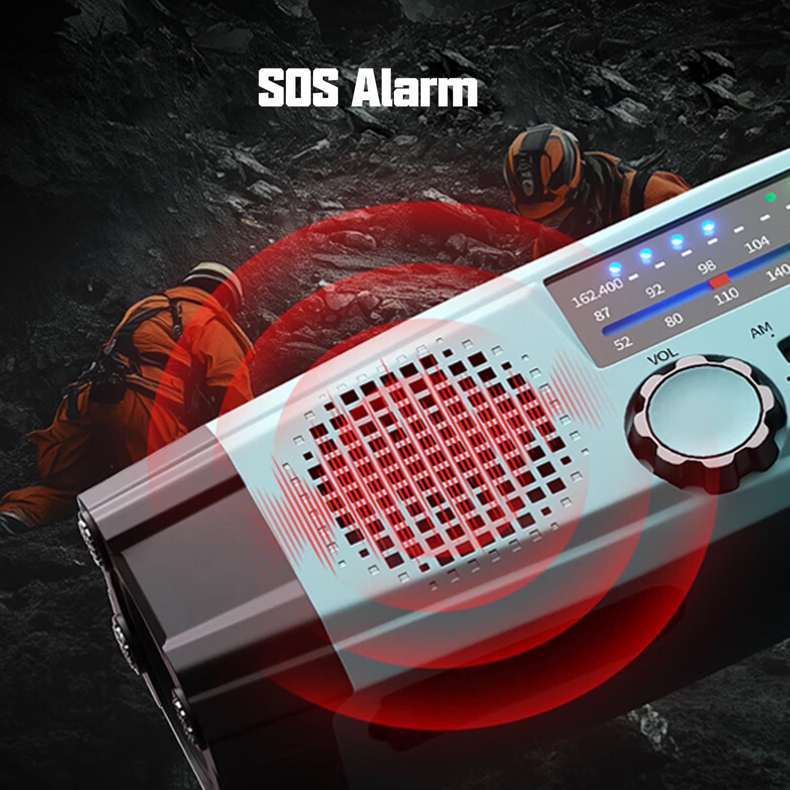 Radio Awaryjne, 2000mAh Radio na Korbkę ładowarka Słoneczna Power Bank Radios USB AM/FM z Alarmem SOS Latarka Małe Radiotelefon Kieszonkowe do Użytku Wewnątrz, Zewnątrz Kempingu