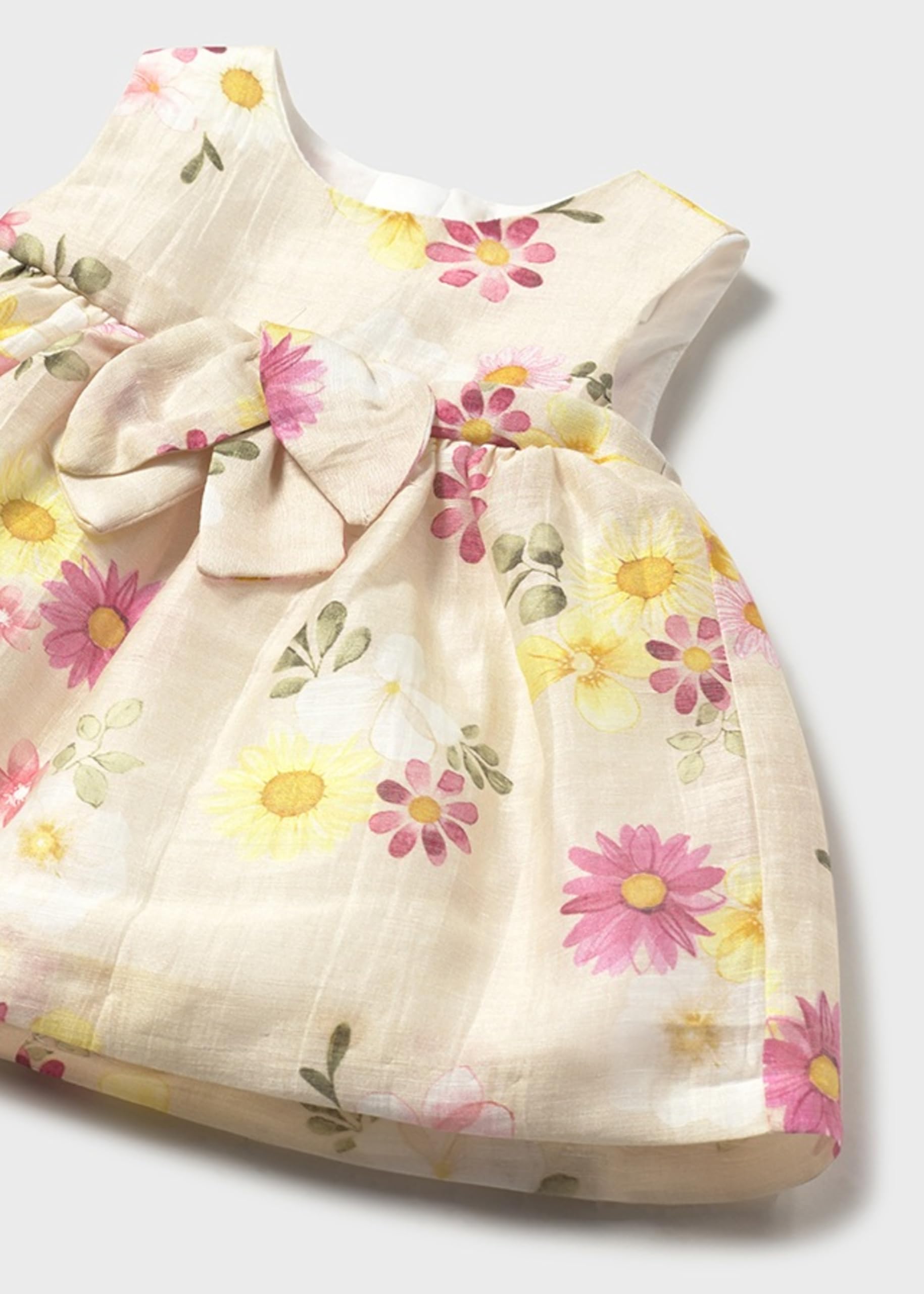 Vestito estivo per bambina – Vestito regalo per bambina – Vestito stampato lino da 3 mesi a 18 mesi