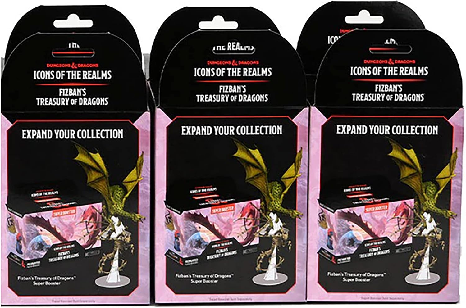WizKids D&D Icons of The Realms: Fizban's Treasury of Dragons - Booster (Set22) - Contains 4 Miniatures, Pre-Painted, Pre-Assembled, Dungeons & Dragons