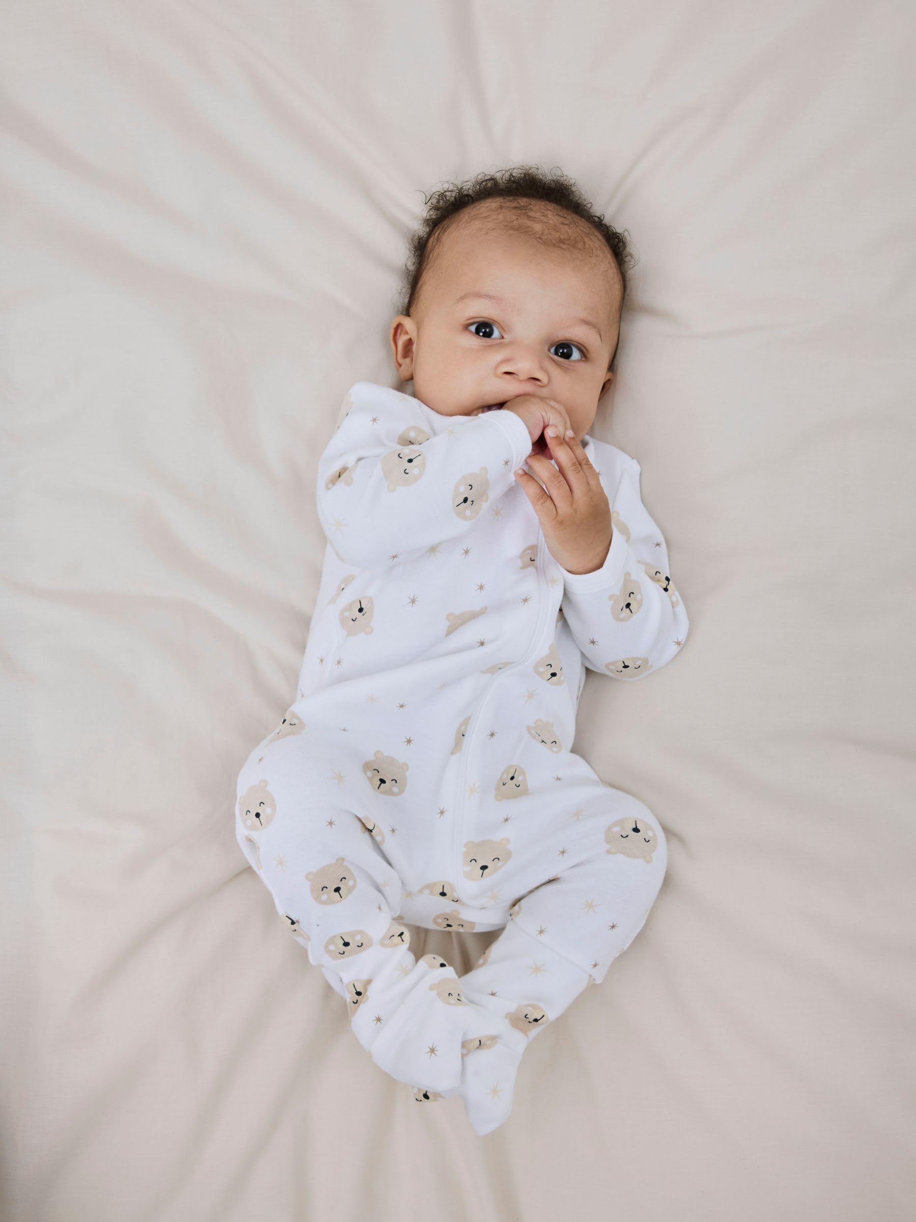 Name IT Nbnnightsuit 2p Zip FF Oxford Bear Noos Foot Mixte bébé (Lot de 2)