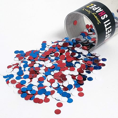 Círculo de confeti 14" rojo, blanco, azul - paquete al por menor #8688 QS0