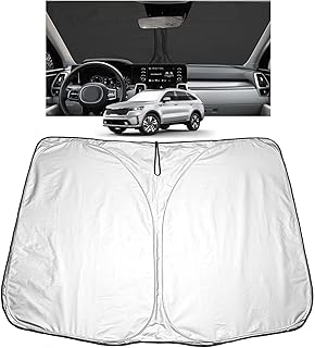 GAFAT Compatible avec Kia Sorento MQ4 2021-2024 2025 Pare-soleil pare-brise intérieur, pour Facelift 2025 Sorento Hybrid, pare-brise parasol pare-soleil, rafraîchissement, protection UV