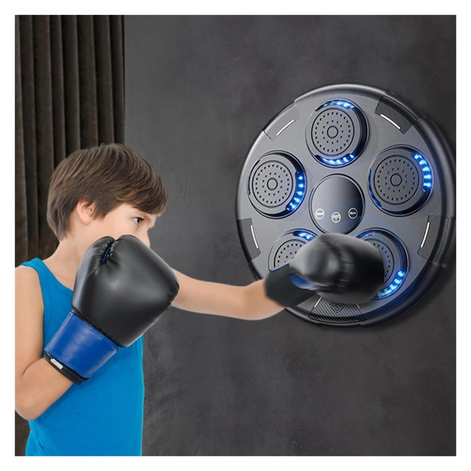Equipo de Gimnasio de Boxeo, máquina de Boxeo Musical, Equipo de Entrenamiento de Boxeo, Juego de Boxeo Inteligente, Almohadillas de Boxeo con música electrónica para Ejercicios en casa para niños o