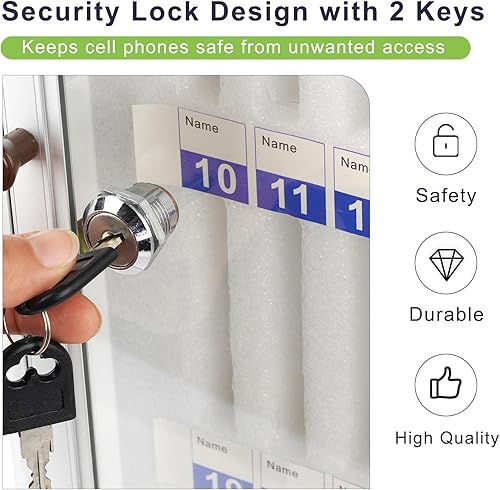 Miniatura 5 de Loghot Gabinete de almacenamiento de teléfonos celulares de aleación de aluminio para teléfonos celulares, soporte de pared para teléfono celular