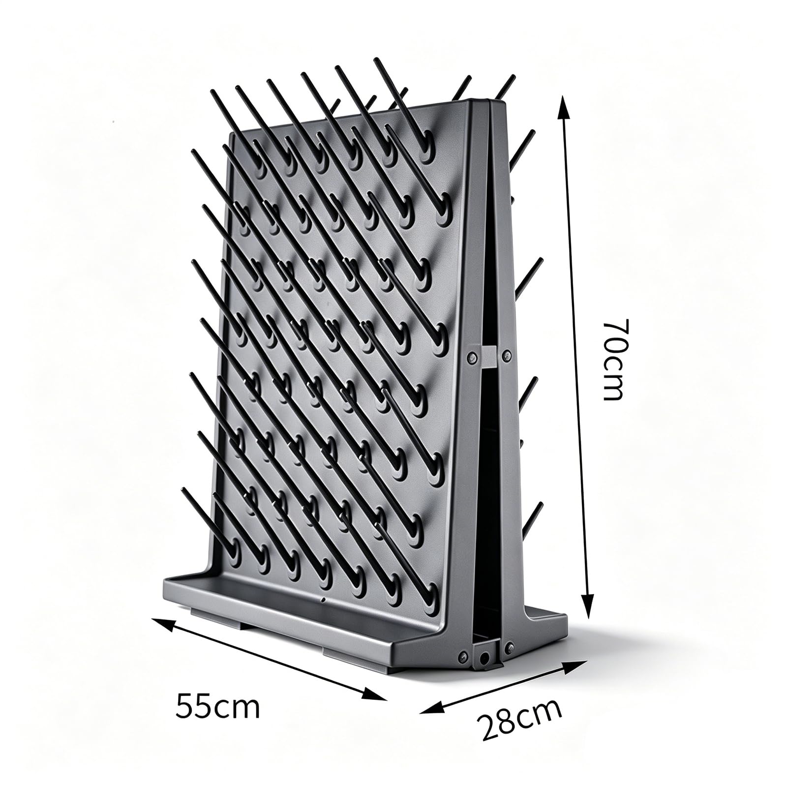 Escurridor de Laboratorio con Soportes Desmontables, Drenaje rápido para Material de Vidrio, Tubos de ensayo, Vasos de precipitados y matraces, Material PP Duradero.