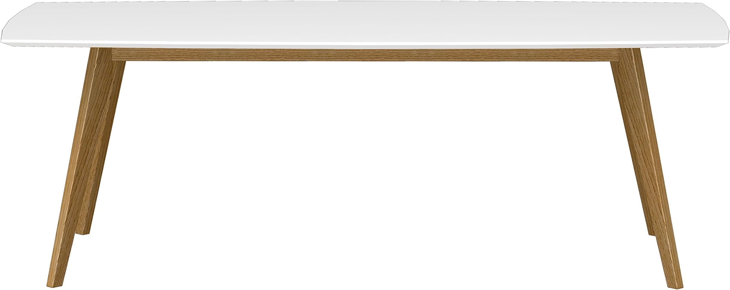 Tenzo Designer Dining Table, White/Oak