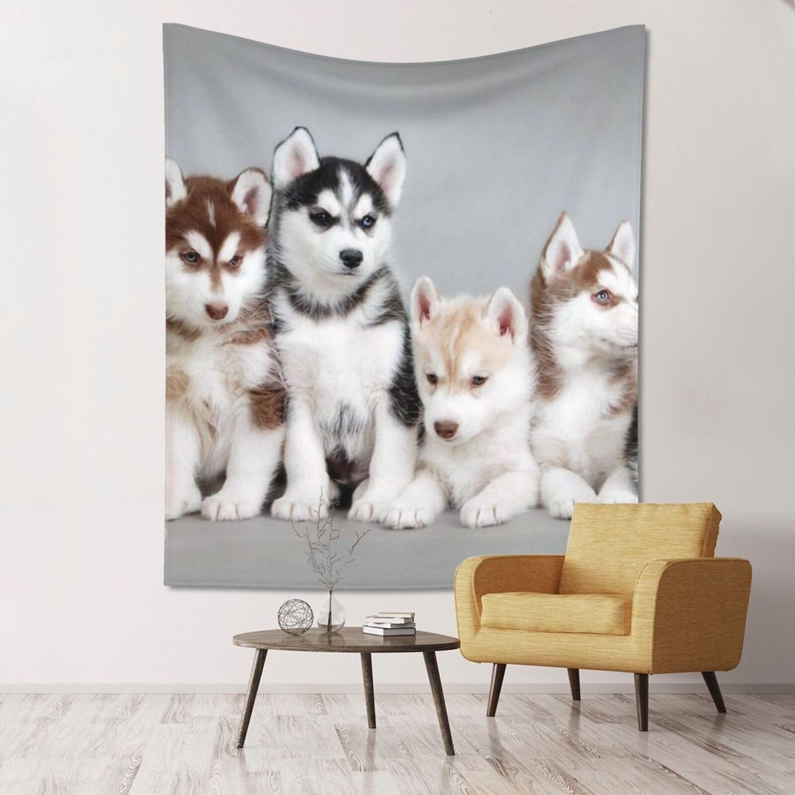 WKSGDSG Large Wall Hanging, Machine Washable Tapestry For Dorm Room, Dogs, Lightweight Polyester Wall Art For Bedroom Living Room, 152x130cm