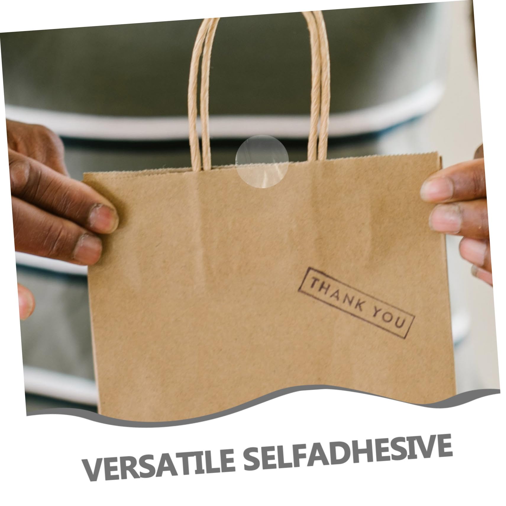 84 Fogli Etichette Trasparenti Rotonde in PVC Adesive Termiche Resistenti per Sigillare Buste Sacchetti Alimentari e Piccoli Pacchetti Design Professionale e Durevole