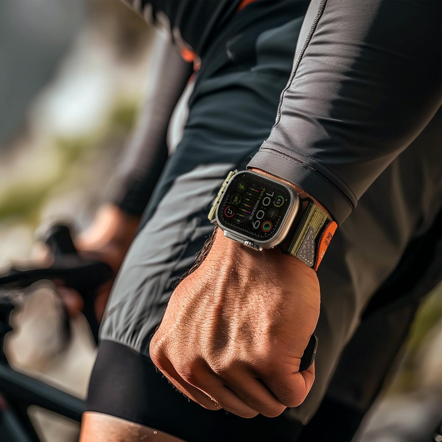 ULTIMAL Ultrawide for Apple Watch Band Ultra/Ultra2 49mm/46mm/45mm/44mm Ultra wide Sport Nylon Band for iWatch Series 9/8/7/6/5/4/SE/SE2 for Women Men Hollow Out Breathable watch band (49/46/45/44mm, Army Green)