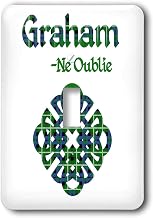 MacDonald Creative Studios – Celtic - Celtic knot in the tartan colors for the Graham Clan and family motto - single toggle switch (lsp_318248_1)