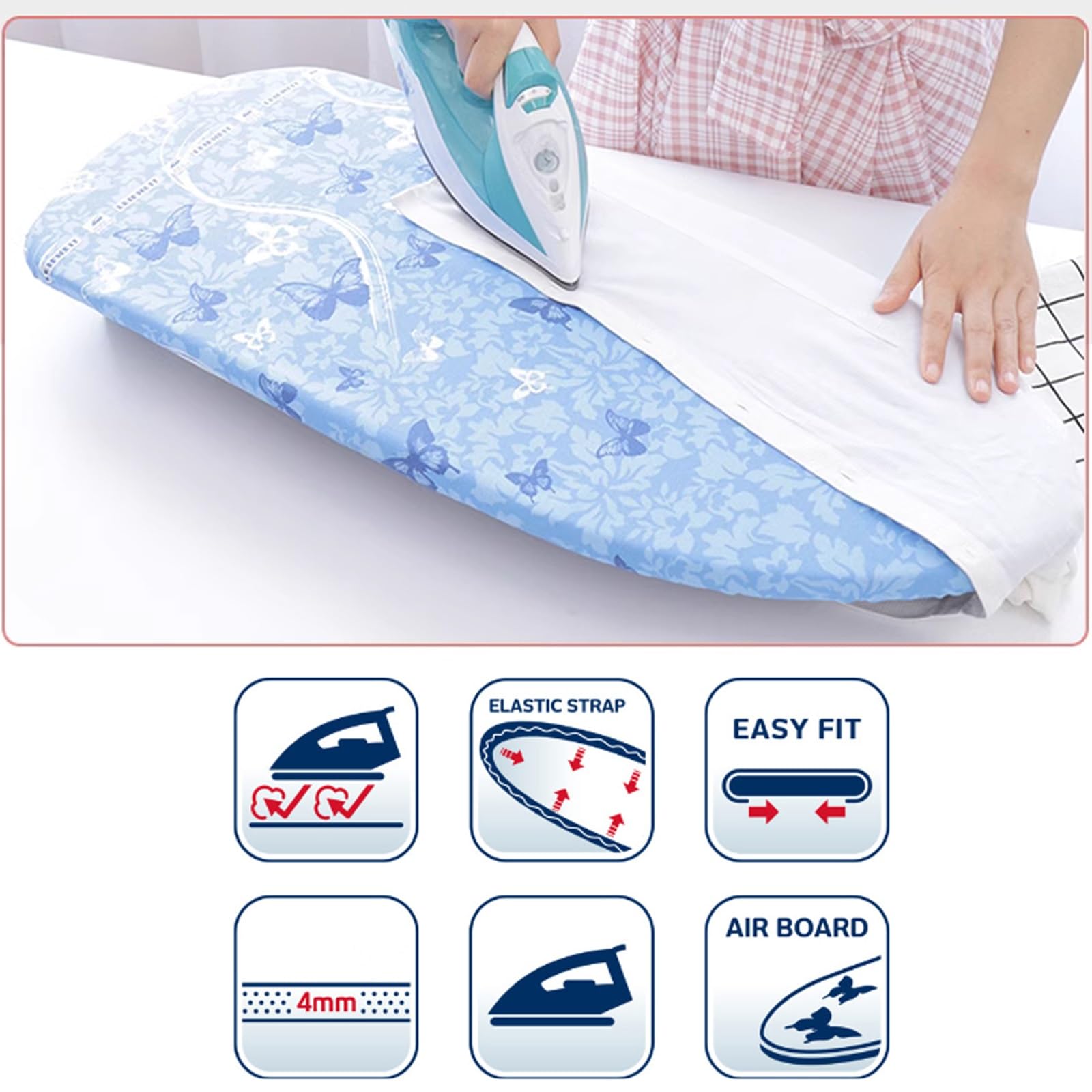 Funda Para Tabla De Planchar, Reemplazo De La Funda De La Almohadilla De Planchado, Fundas Extra Gruesas Con Borde Elástico, Fundas Para Tablas De Algodón Resistentes Al Calor, Para Uso Doméstico ( Si