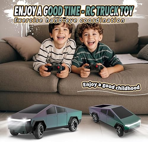 Miniatura 4 de Coche de control remoto, juguete de alta velocidad todo terreno con luz y espacio de carga, vehículos eléctricos de juguetes para niños y adultos