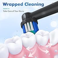 Vista 5 de Cabezales de cepillo de dientes de repuesto compatibles con Oral B Braun, 4 piezas de limpieza profesional de precisión para Oral-b 7000, Clean