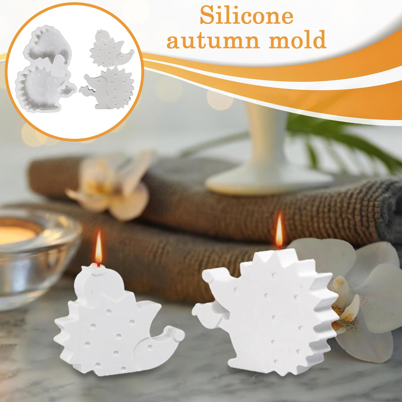 Silicone per Cemento Creativo Riccio 3D Flessibile Facile Sformatura | Stampo Da Colata In Gesso Artigianale Decoratori, Insegnanti Di Fai Da Te E Organizzatori Eventi