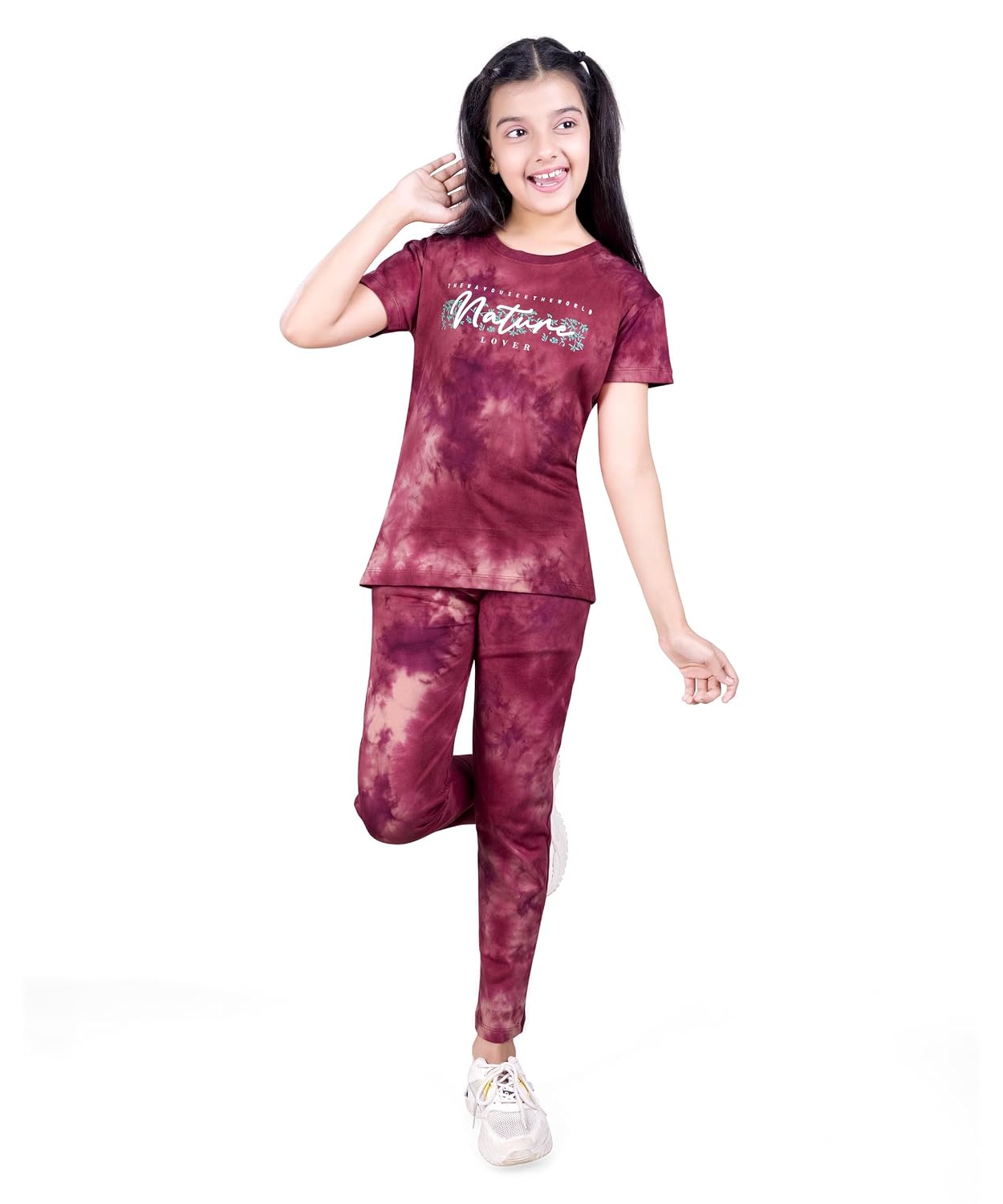 100% Pure Cotton Tie and Die Printed Pattern Night wear|Play wear|Casual Active wear top with Pyjama Pant Set for Girls (3 Years to 16 Years) 100% Pure Cotton Tie and Die Printed Pattern Night wear|Play wear|Casual Active wear top with Pyjama Pant Set for Girls (3 Years to 16 Years)