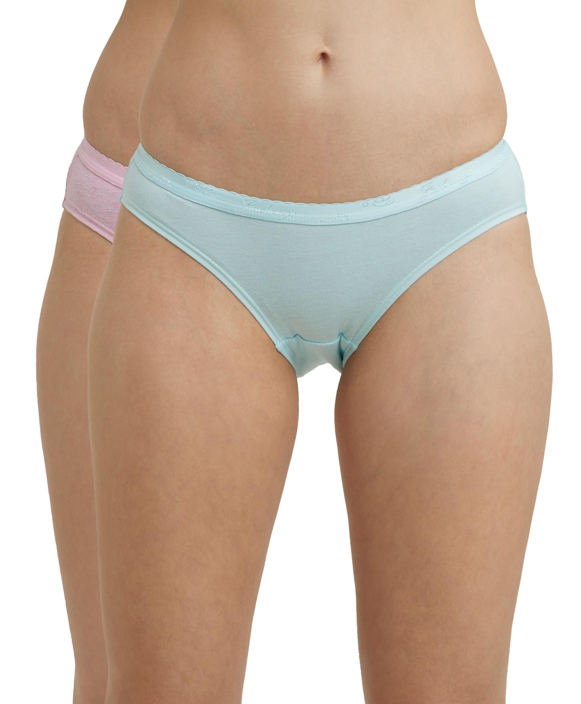 jockey 1525 Women's Medium Coverage Super Combed Cotton Mid Waist Bikini with Exposed Waistband and Stay Fresh Treatment (Pack of 2_Colors & Prints May Vary)-picture-12