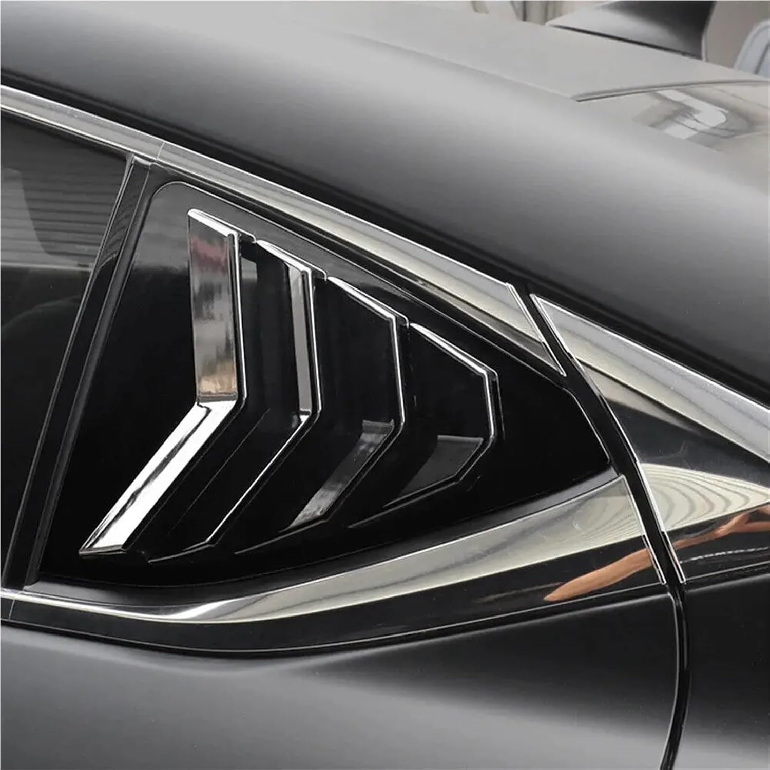 for Lexus ES250 ES350 ES300h 2019 2020 2021 2022 2023 Cars Rear Louver Window Side Shutter Cover Trim Sticker Vent Scoop ABS 2X(Glossy Black)