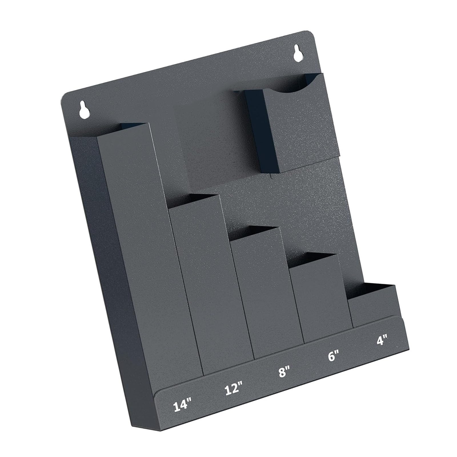 Shurhome Of 1 Space Saving Cable Tie Holder Wall Mount Rack with Multiple Height Compartments for Convenience Permanent Build Compact Planner
