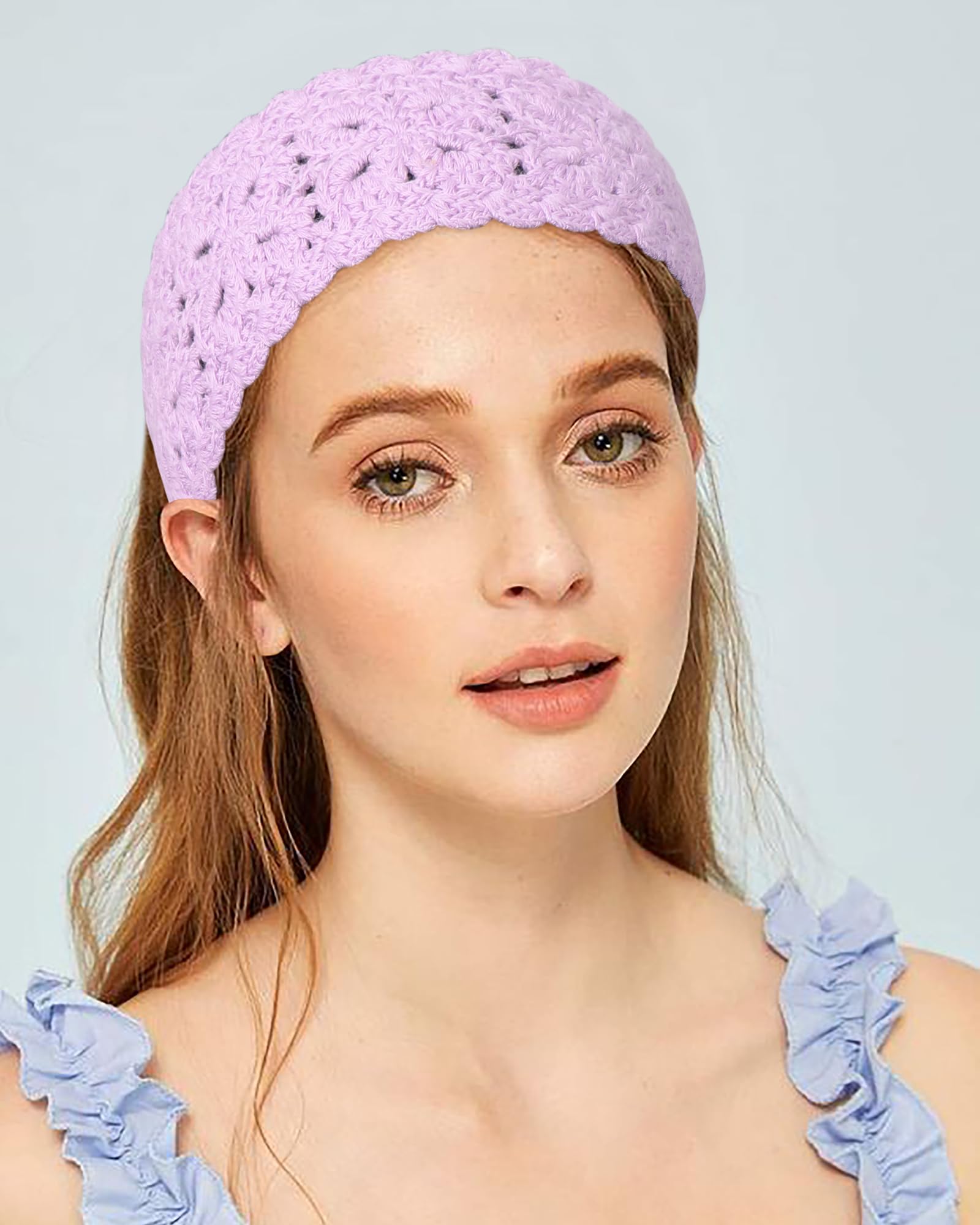 Women\'s 3Pcs Boho Headbands Scarf Bandana Crochet Knit Hair Accessories Amazon.com : 3Pcs Boho Headbands for Women Crochet Knit Hair  main image 2