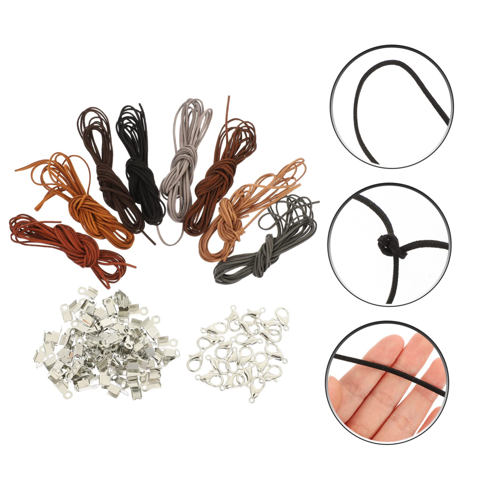 TOPBATHY 5sets Corda Per Collane Retro Con Chiusure Materiale Suede Per Creazione Di Gioielli Disponibili Per Bracciali e Accessori Fai Te
