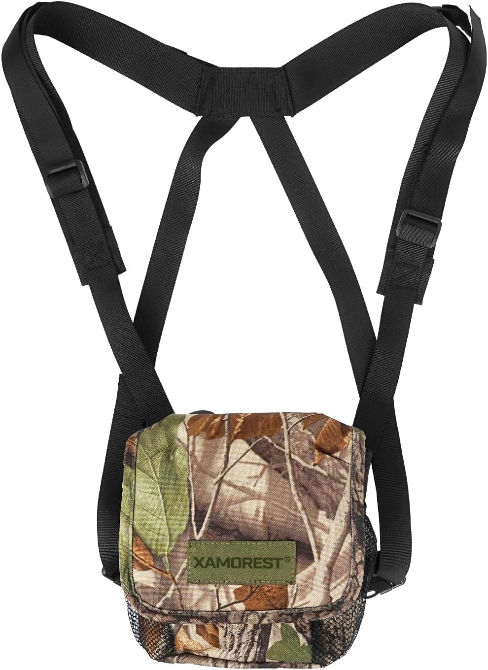 Universal Binocular Case, Binocular Harness for Hunting Case with Adjustable Shoulder Straps 2 Mesh Pockets for Hiking, Hunting, Backpacking, Outdoor Travel