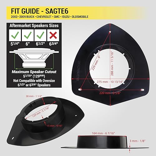 Miniatura 5 de Scosche Compatible con Select Oldsmobile Bravada 2002 a 2004 Chevrolet Trailblazer y GMC Envoy 2002 a 2009 y Isuzu Ascender 2004 a 2008 adaptadores